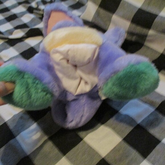 Vintage Purple Dinosaur Hand Puppet Stuffed Animal Plush Toy - Picture 3 of 4